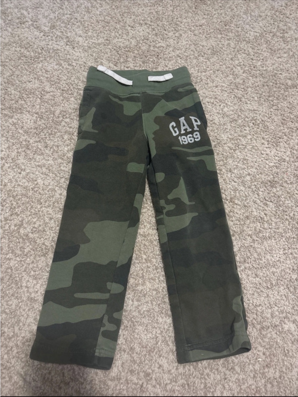 GAP Kids Camo Joggers - Olive Green